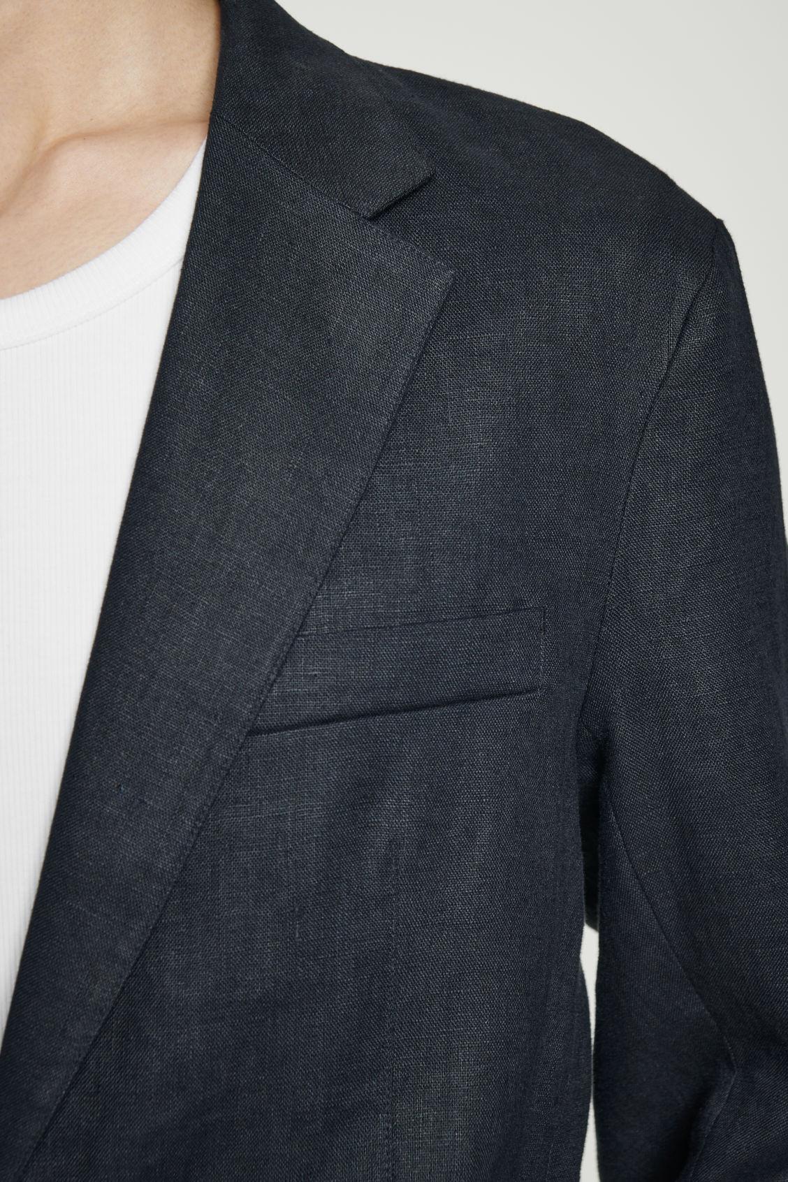 SINGLE-BREASTED LINEN BLAZER Product Image
