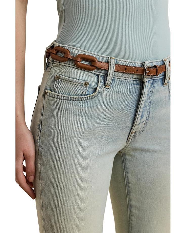 Petite High-Rise Straight Ankle Jeans in Alicia Wash Product Image