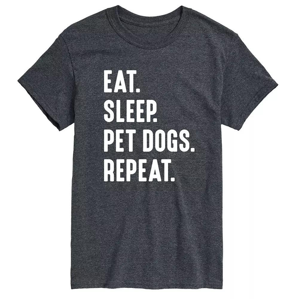 Men's Eat Sleep Pet Dogs Repeat Tee,  Product Image