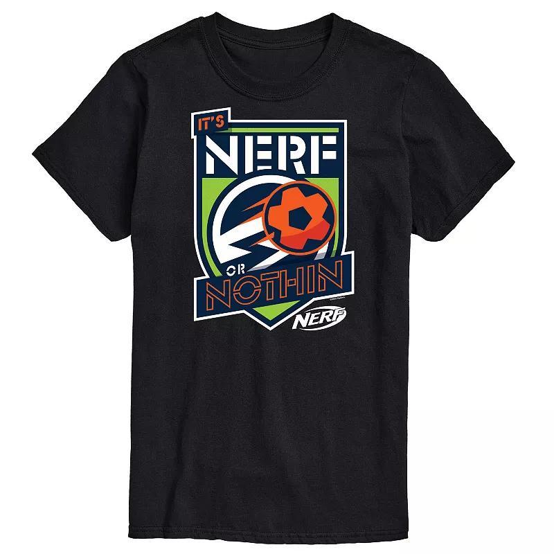 Men's Nerf Or Nothing Soccer Graphic Tee, Size: Small, Black Product Image