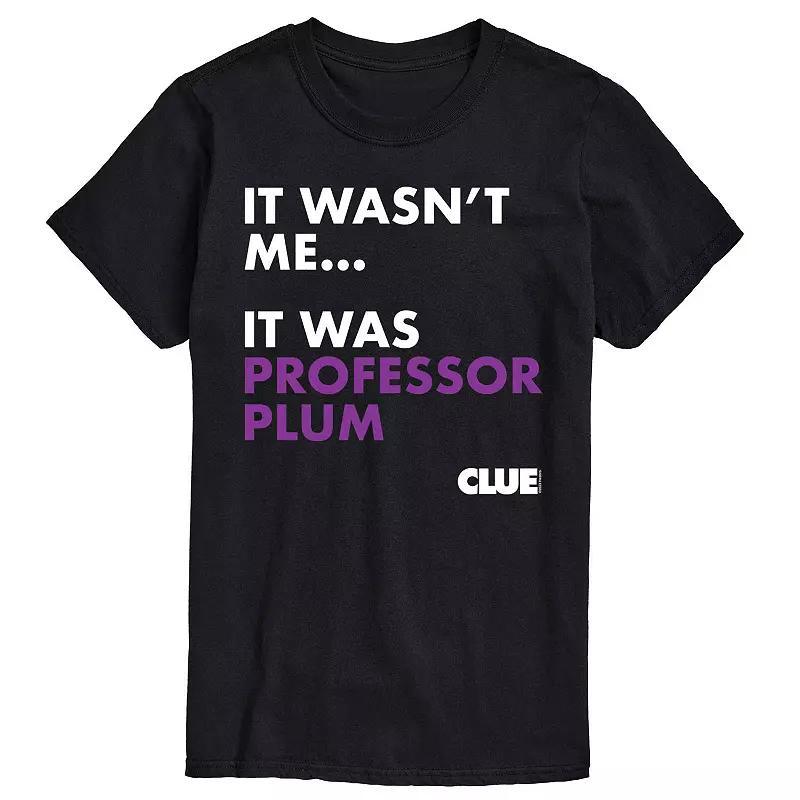 Men's Clue It Was Professor Plum Graphic Tee, Size: Small, Black Product Image