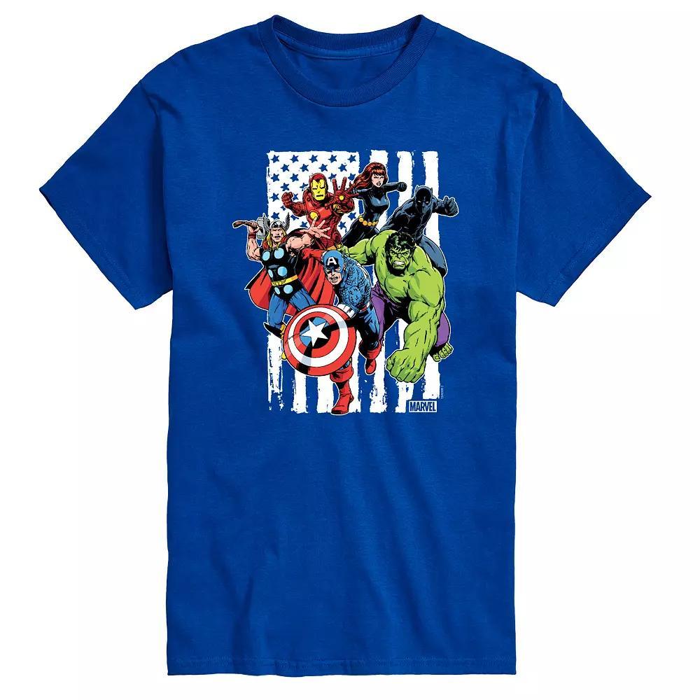Big & Tall Marvel Avengers American Flag Graphic Tee, Men's,  Product Image