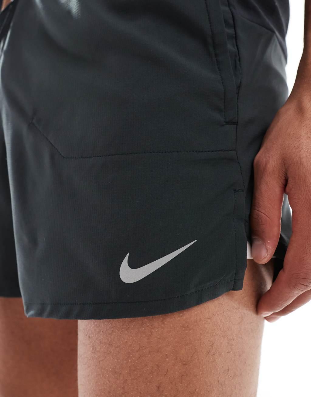 Nike Running Stride 5 inch shorts in black  Product Image