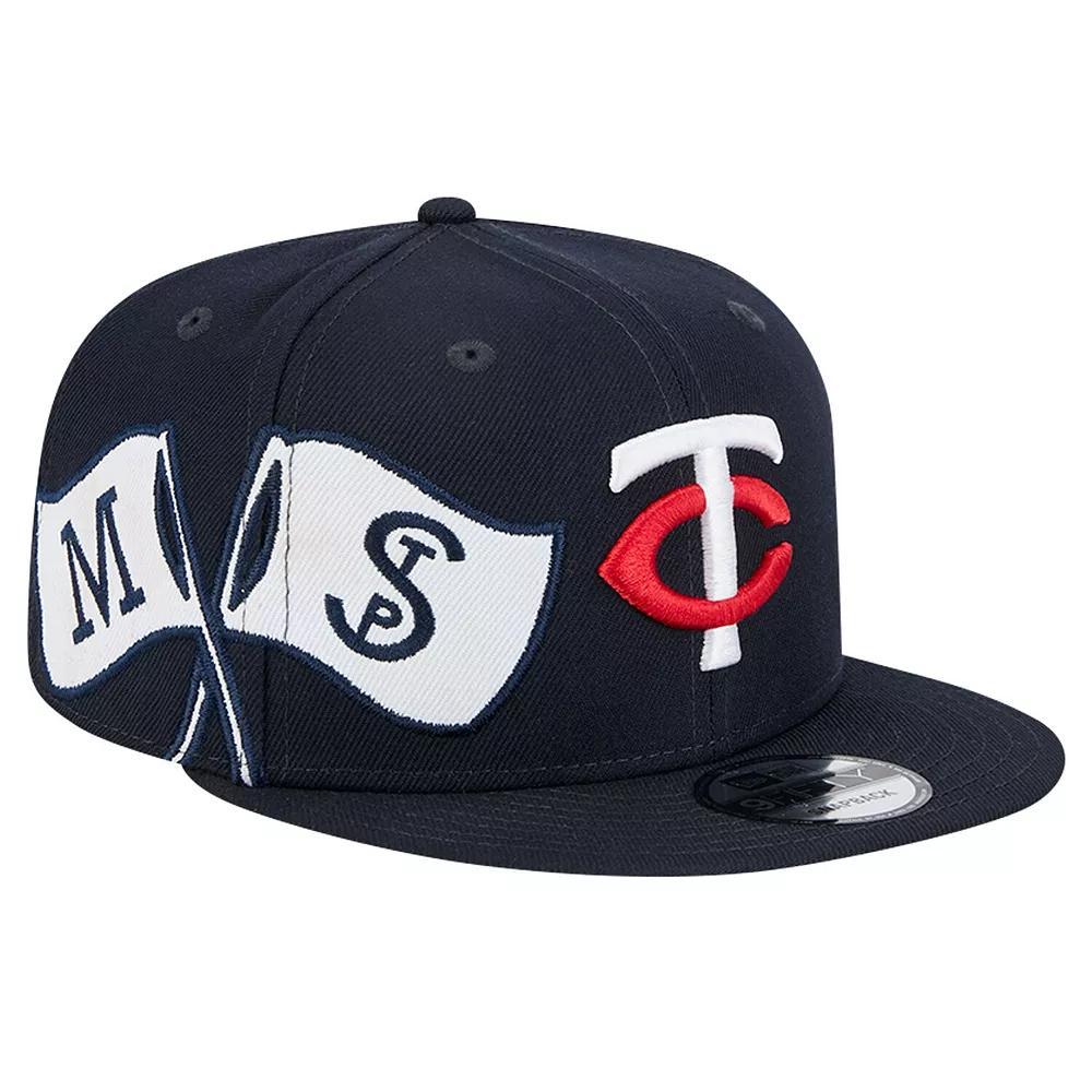 Men's New Era Navy Minnesota Twins Logo Strike 9FIFTY Snapback Hat, Blue Product Image