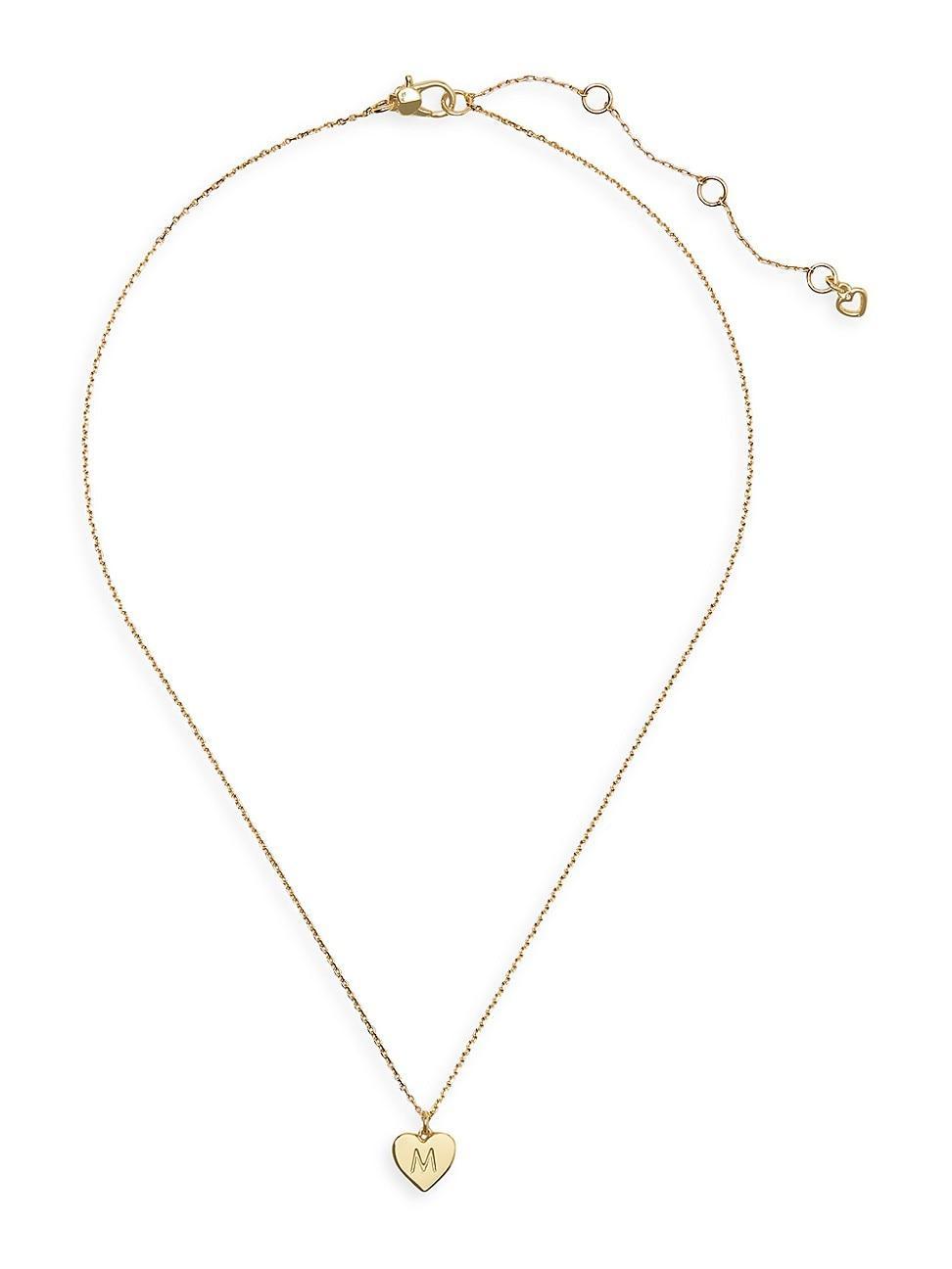 Womens Initial Here Gold-Plated Pendant Necklace Product Image