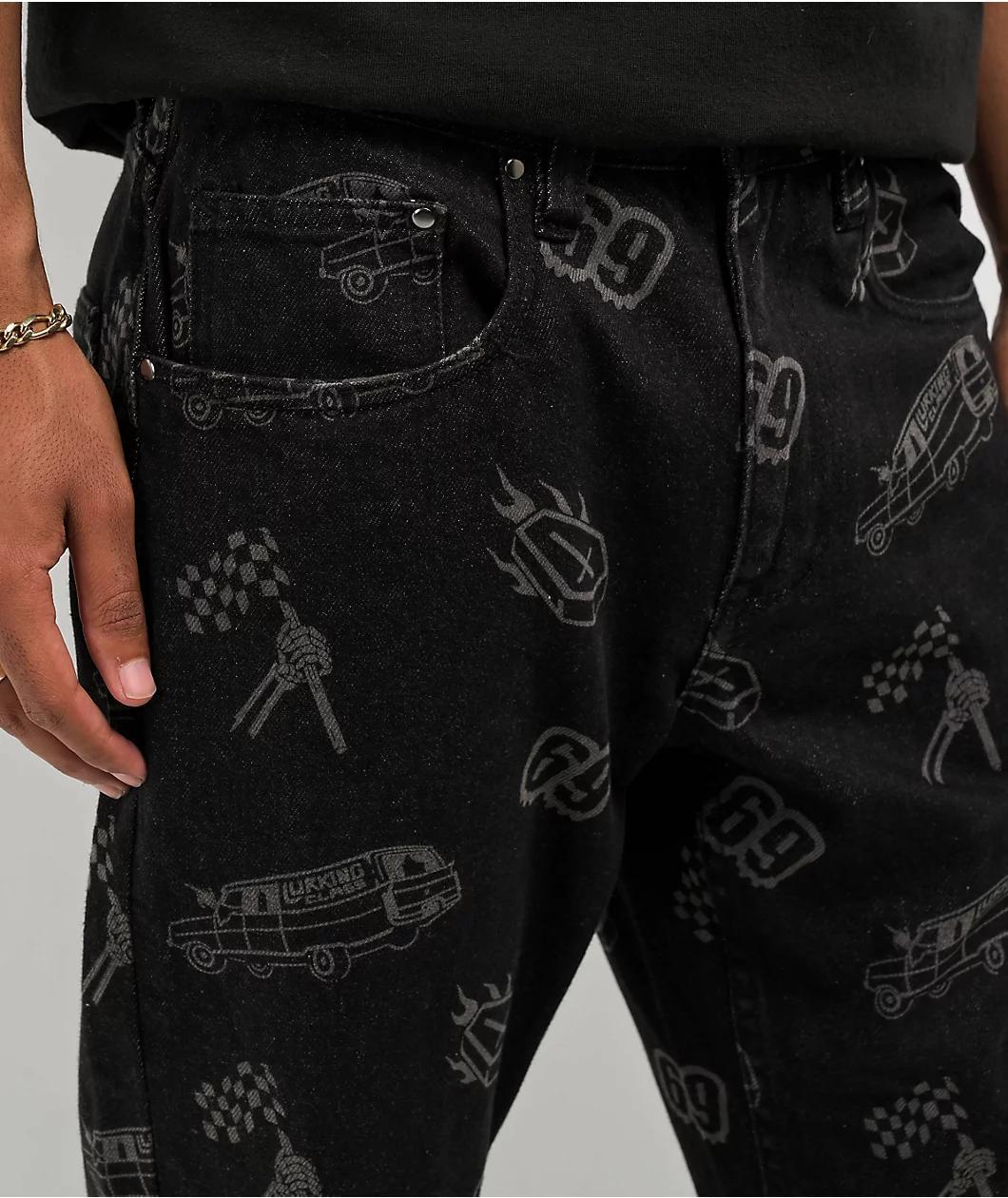 Lurking Class by Sketchy Tank Burnout Black Denim Jeans Product Image