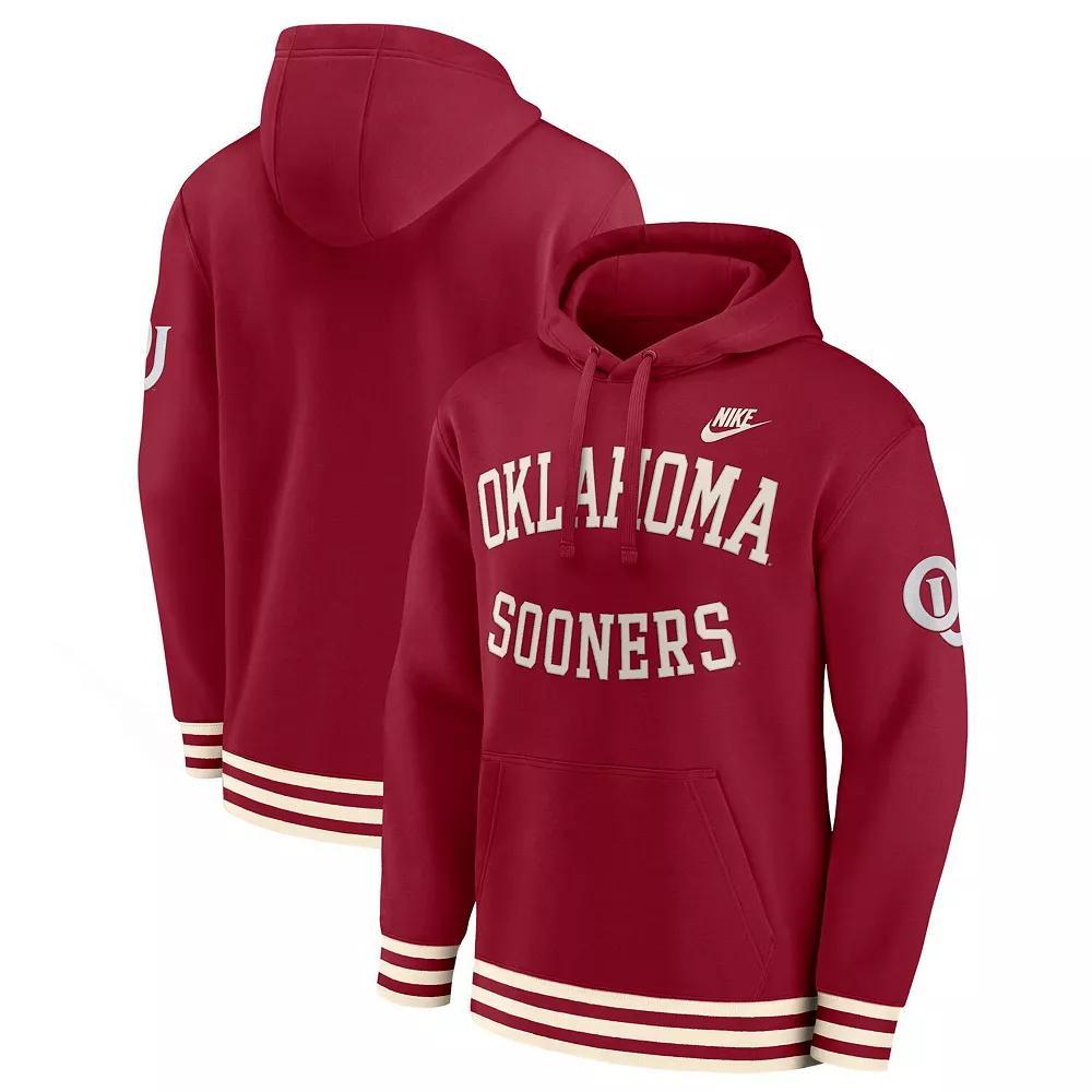 Men's Nike Crimson Oklahoma Sooners Legacy Retro Pullover Hoodie,  Product Image