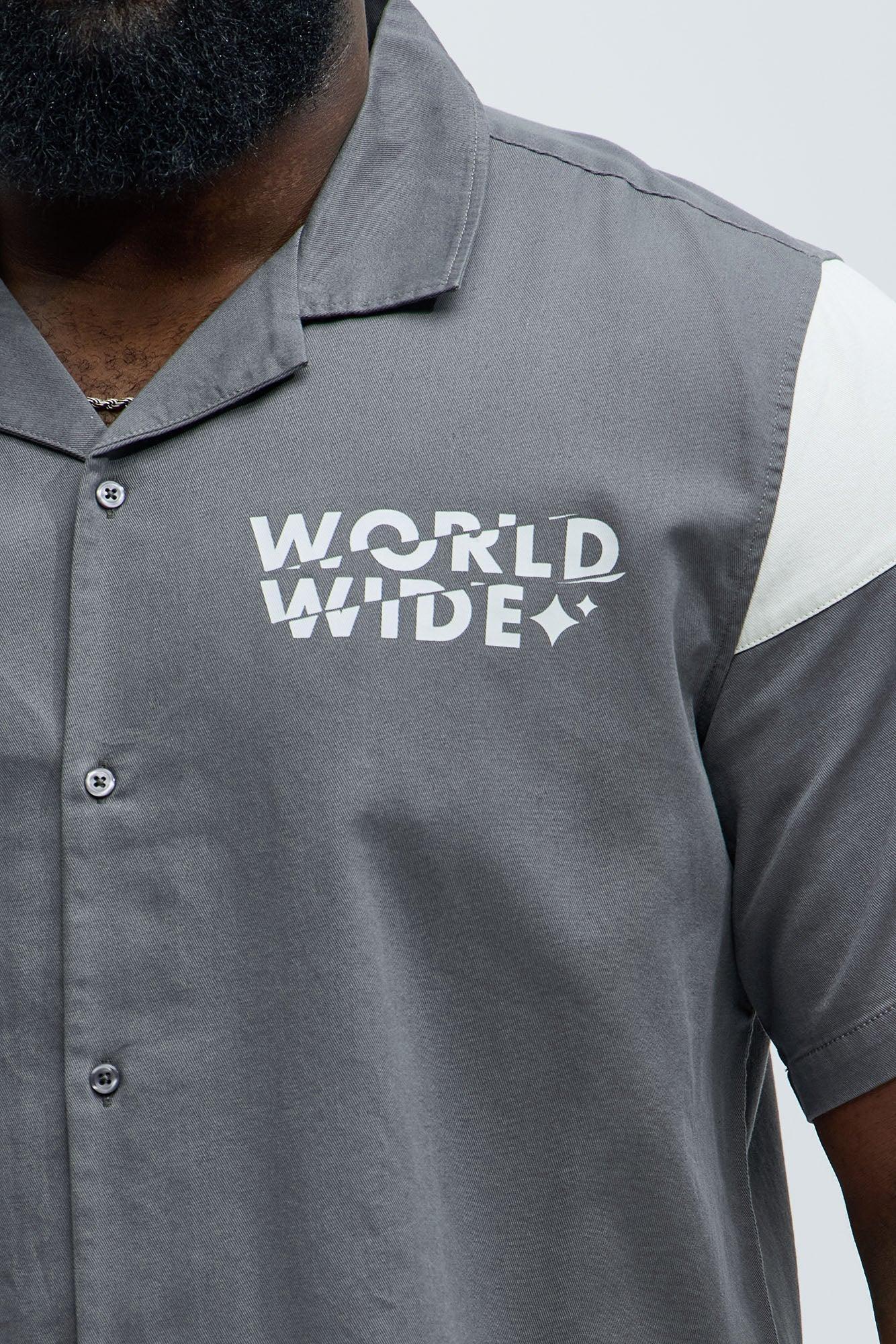 Freedom Graphic Cropped Shirt - Grey Product Image