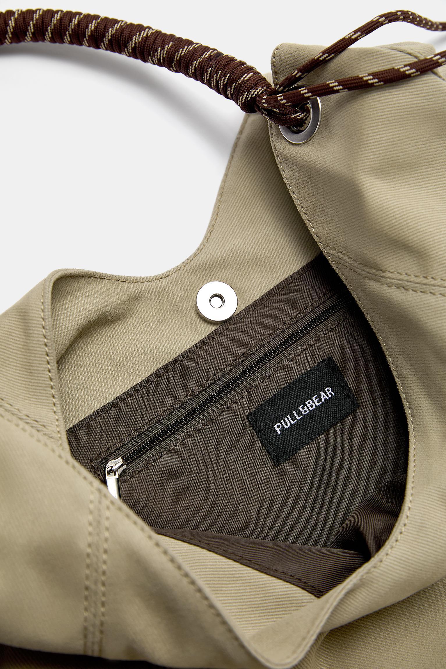 Canvas shopper bag with drawstrings Product Image