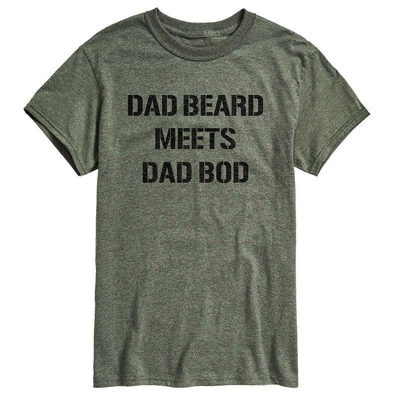 Men's Dad Beard Meets Dad Bod Graphic Tee,  Product Image