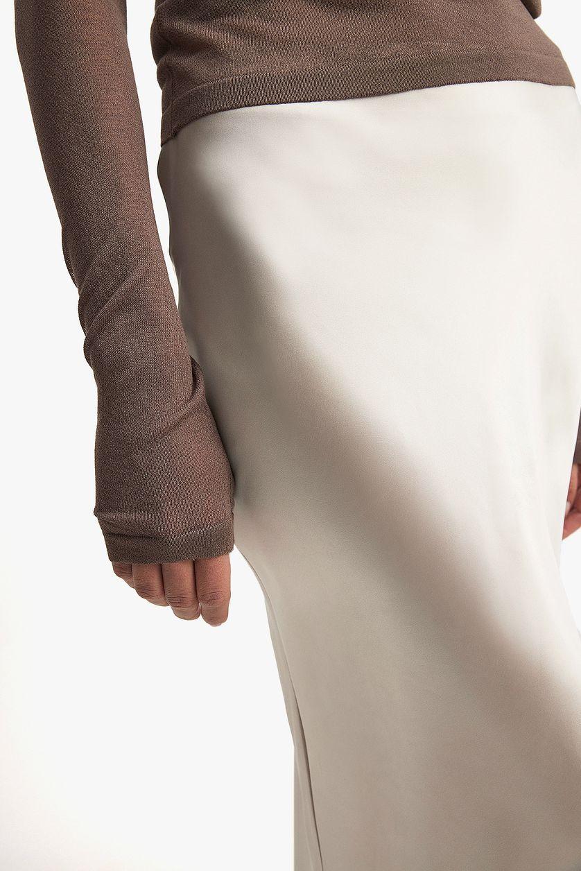 Satin Midi Skirt Product Image