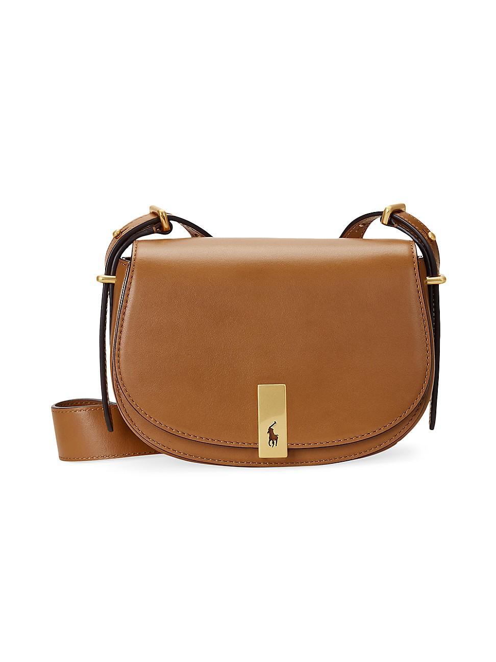 Womens Mini ID Leather Saddle Bag Product Image