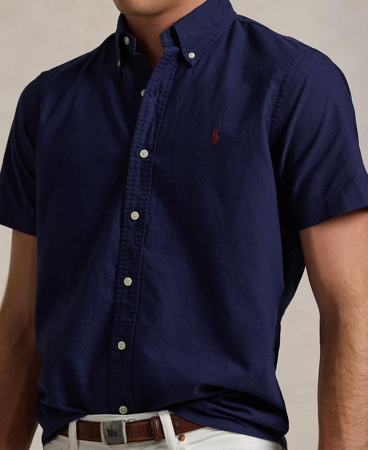 POLO RALPH LAUREN Men's Classic-fit Cotton Oxford Shirt In Spring Navy Product Image