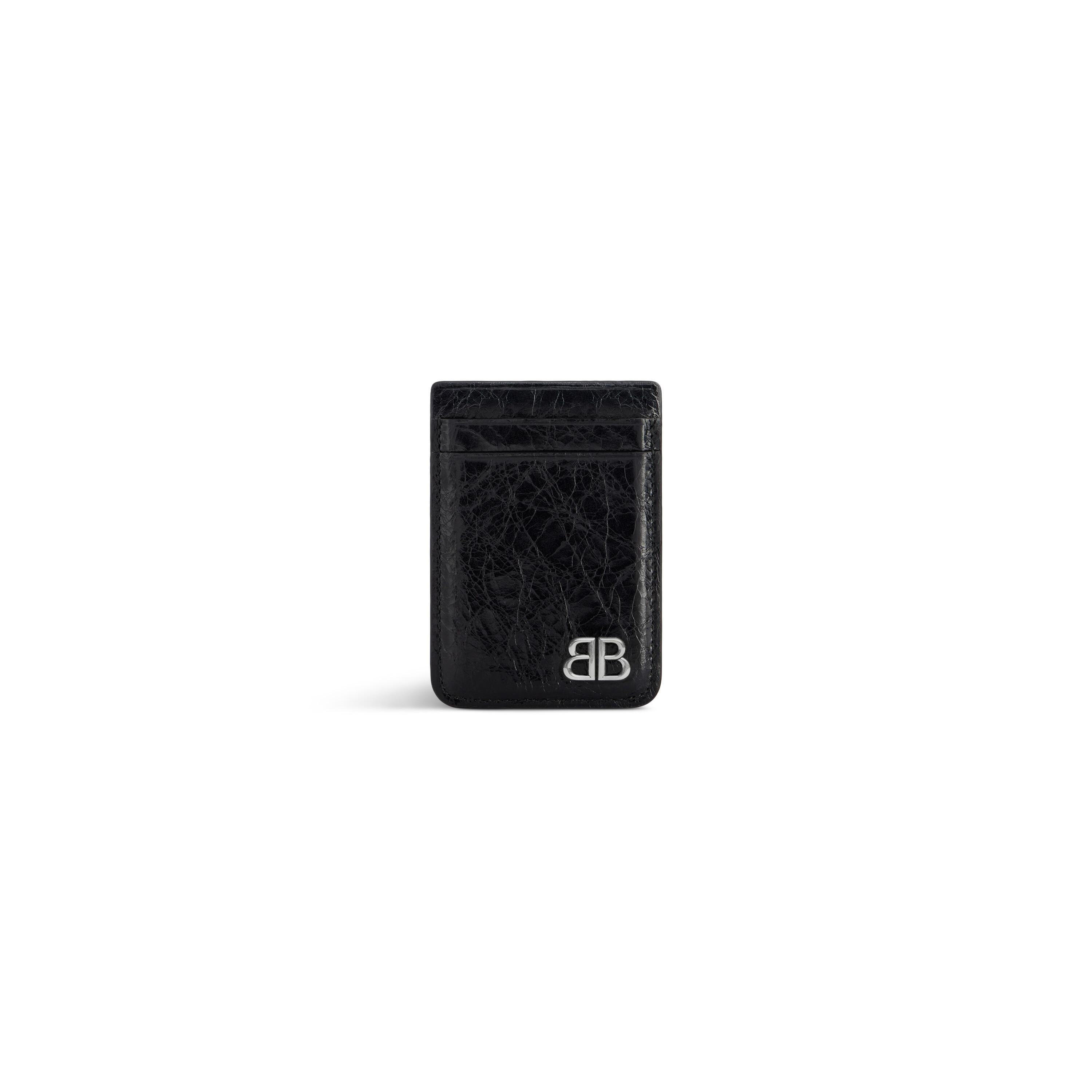 Men's Monaco Magnet Card Holder  in Black Product Image