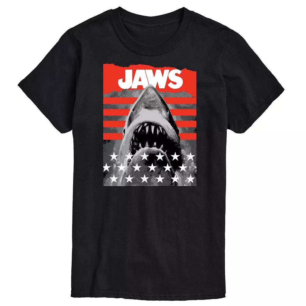 Big & Tall Jaws and Stripes Tee, Men's, Size: 3XB, Black Product Image