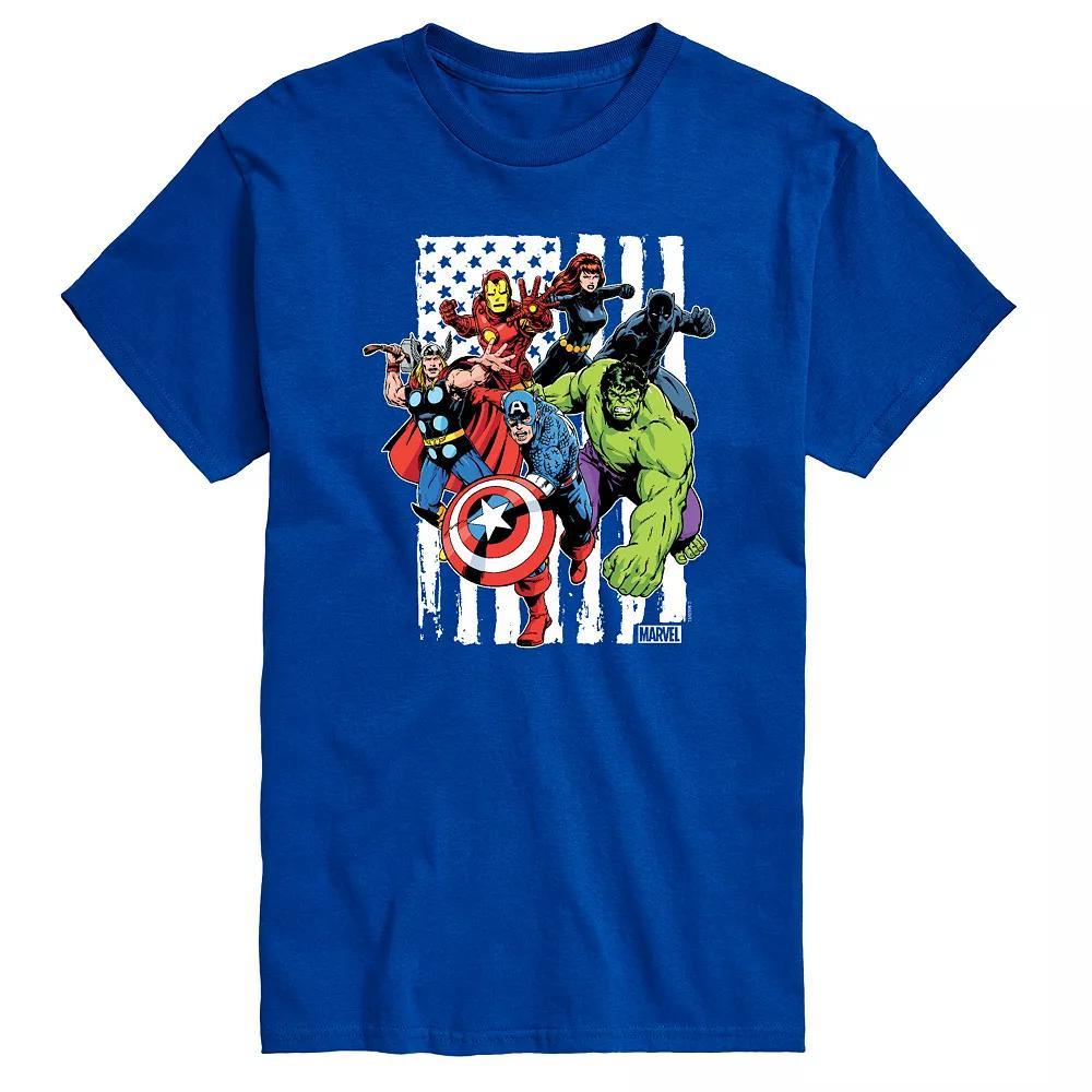 Big & Tall Marvel Avengers American Flag Graphic Tee, Men's,  Product Image