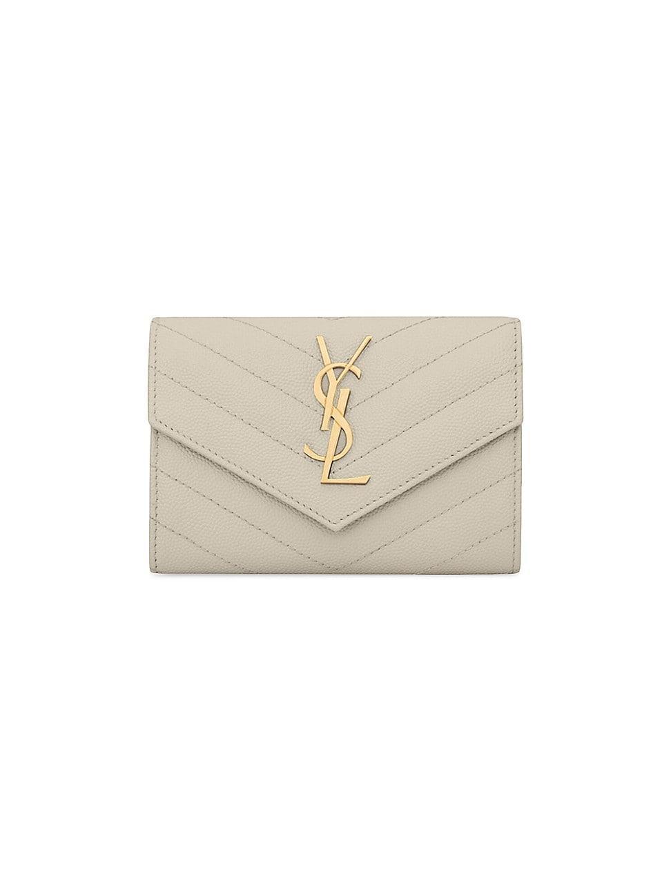 Saint Laurent Cassandre Matelasse Small Envelope Wallet in Lambskin Product Image