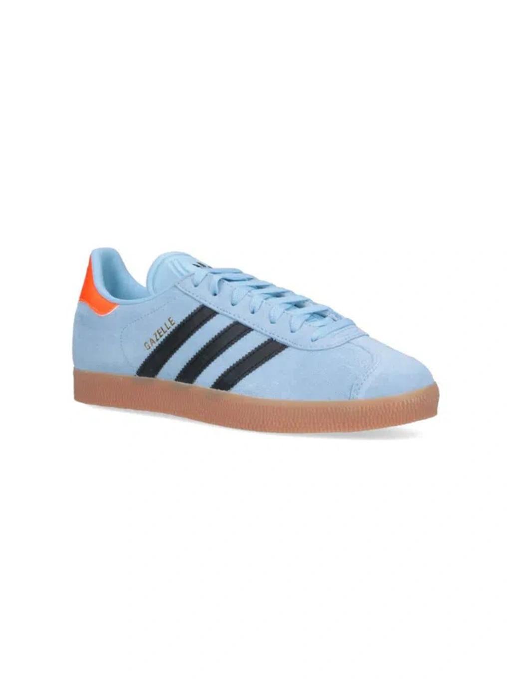 ADIDAS ORIGINALS Adidas Mens Sky Black Gum Gazelle Suede Low-top Trainers In Himmelblau Product Image