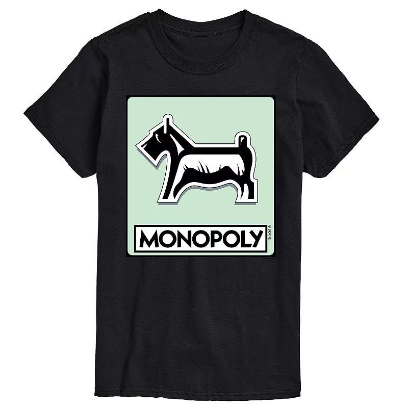 Men's Monopoly Dog Token Graphic Tee, Size: Large, White Product Image