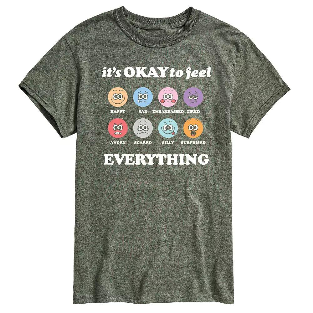 Men's It's Okay to Feel Everything Graphic Tee, Size: Medium, Blue Product Image