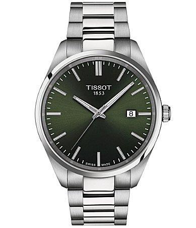 Tissot Mens Classic Collection Pr 100 Blue Dial Stainless Steel Bracelet Watch Product Image