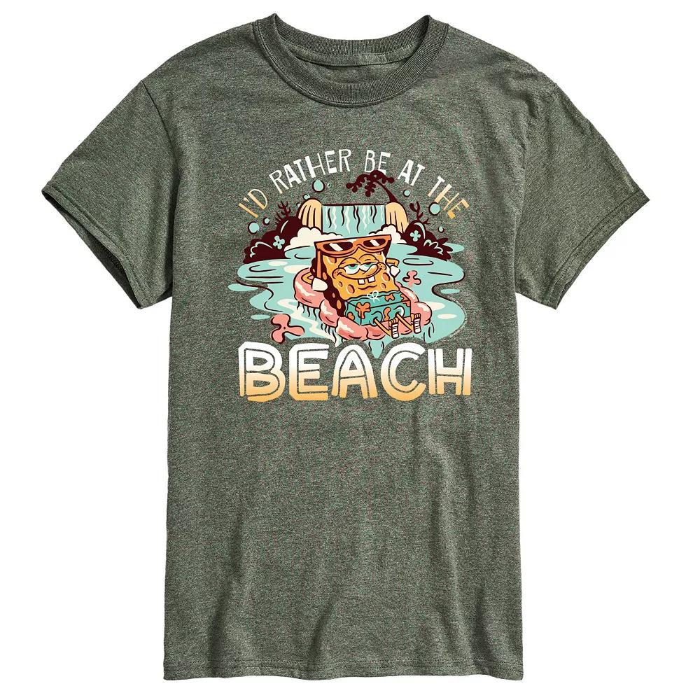 Men's SpongeBob SquarePants Beach Graphic Tee,  Product Image