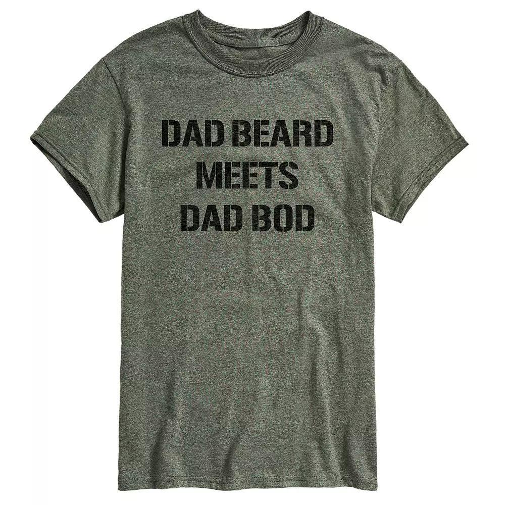 Men's Dad Beard Meets Dad Bod Graphic Tee,  Product Image