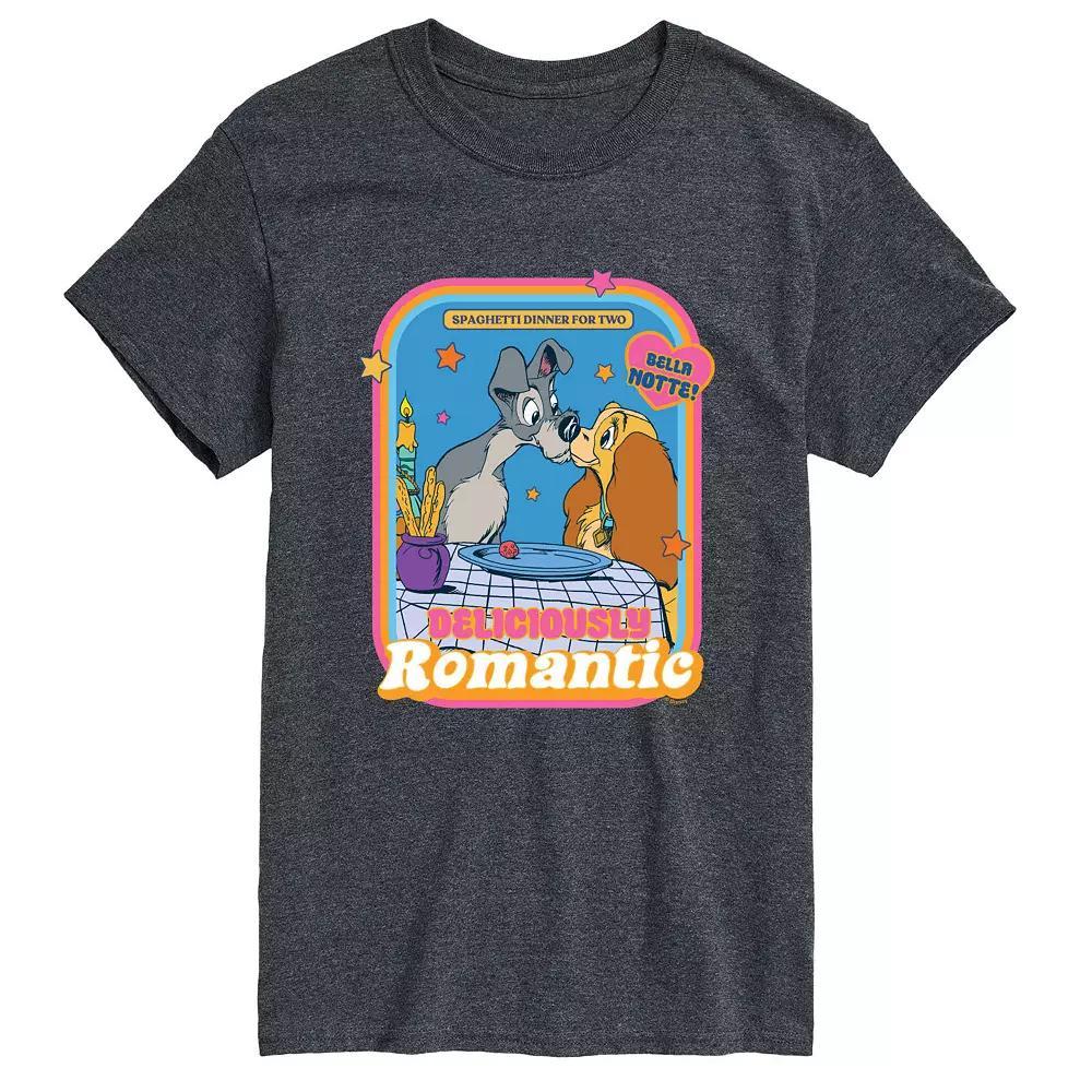 Disney's Lady and the Tramp Big & Tall Romantic Graphic Tee, Men's, Size: XL Tall, Heather Grey Product Image