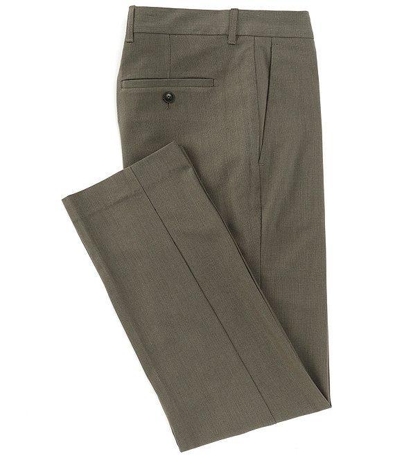Perry Ellis Birdseye Pattern Flat Front Maxwell Modern Fit Birdseye Pattern Stretch Pants Product Image