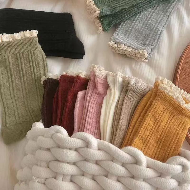 Plain Lace Trim Socks Product Image