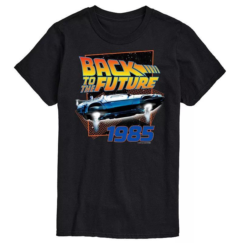 Big & Tall Back to the Future "1985" Flying Delorean Graphic Tee, Men's, Size: 4XL Tall, Black Product Image