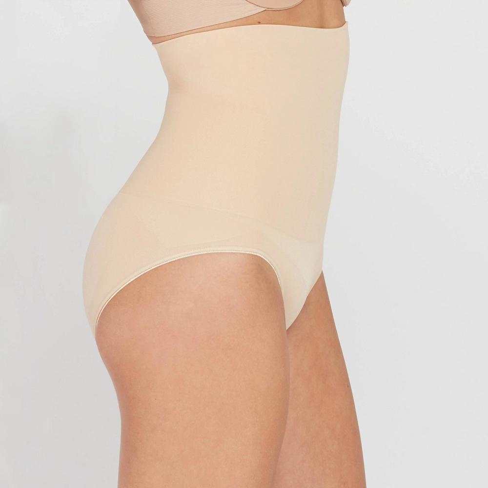 ASSETS by SPANX Womens Remarkable Results High-Waist Control Briefs - Light Beige M Product Image