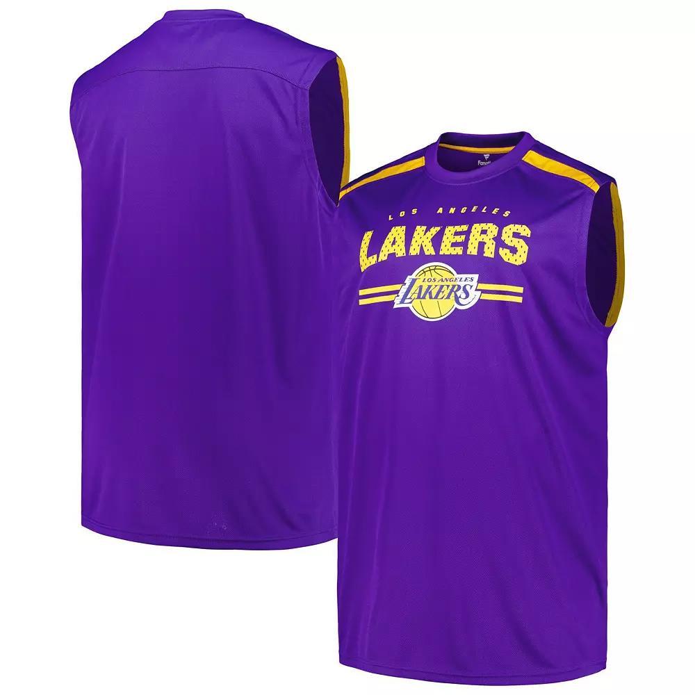 Men's Fanatics Purple Los Angeles Lakers Big & Tall Birdseye Muscle Tank Top,  Product Image