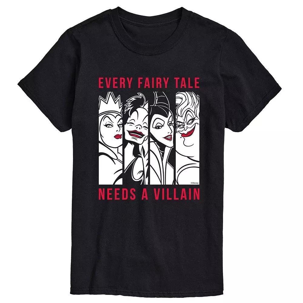 Disney's Villians Big & Tall Fairy Tale Graphic Tee, Men's, Size: 3XB, Black Product Image