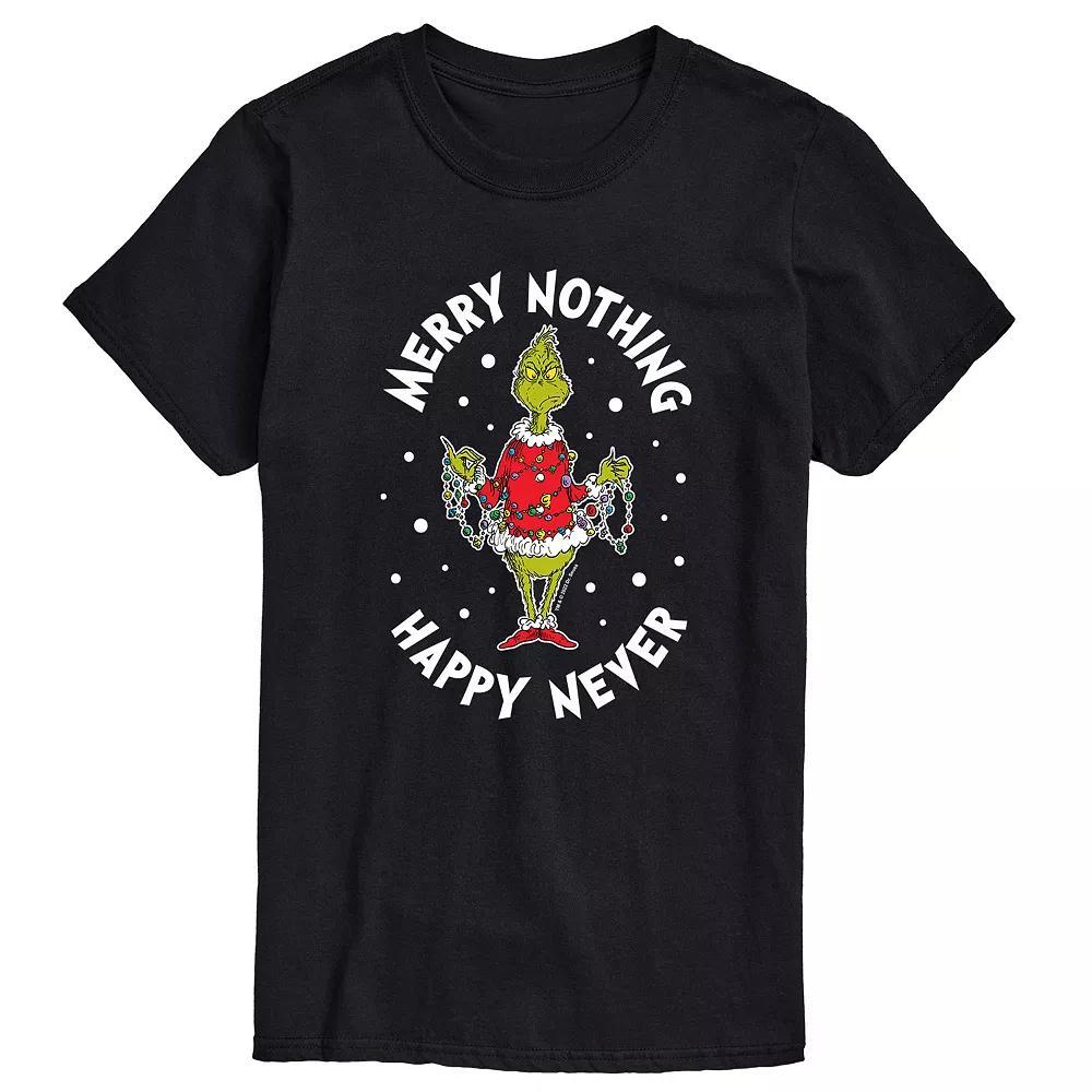 Big & Tall Merry Nothing Happy Never Tee, Men's,  Product Image