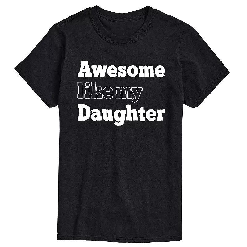 Big & Tall Awesome like my Daughter Tee, Men's, Size: XL Tall, Black Product Image