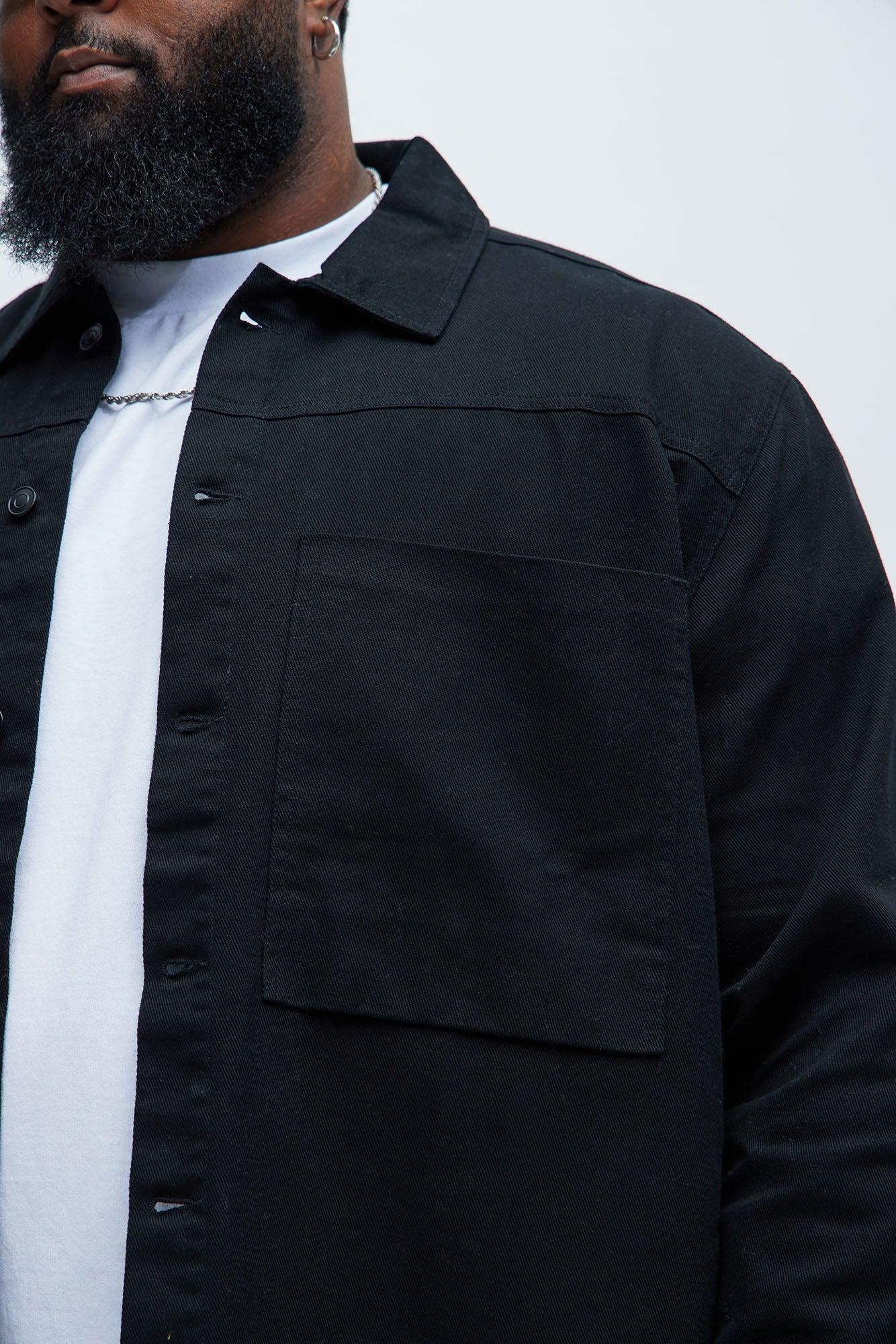 Yorktown Twill Button Up Shirt - Black Product Image