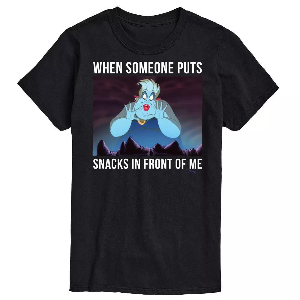 Disney's Villians Big & Tall Ursula Snacks Graphic Tee, Men's, Size: Large Tall, Gray Product Image