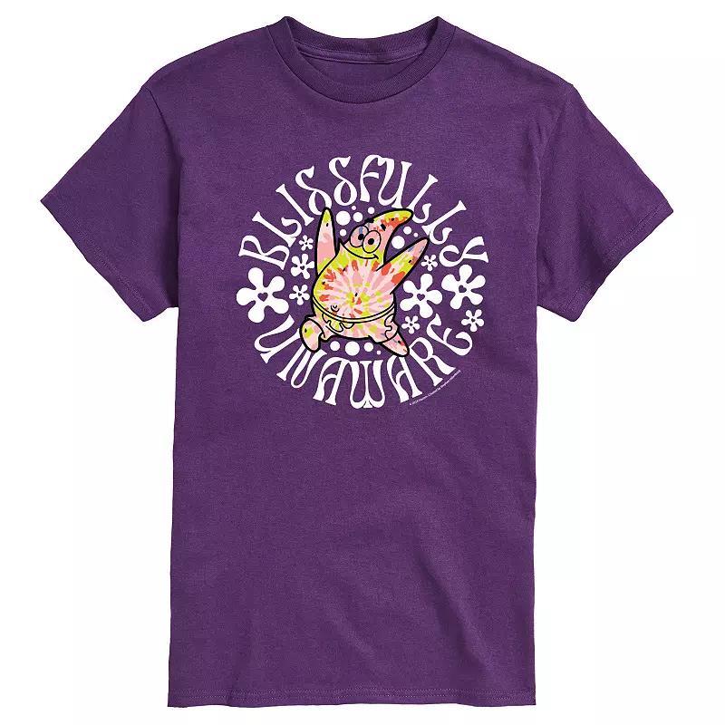 Men's SpongeBob SquarePants Blissfully Unaware Graphic Tee, Size: Small, Purple Product Image