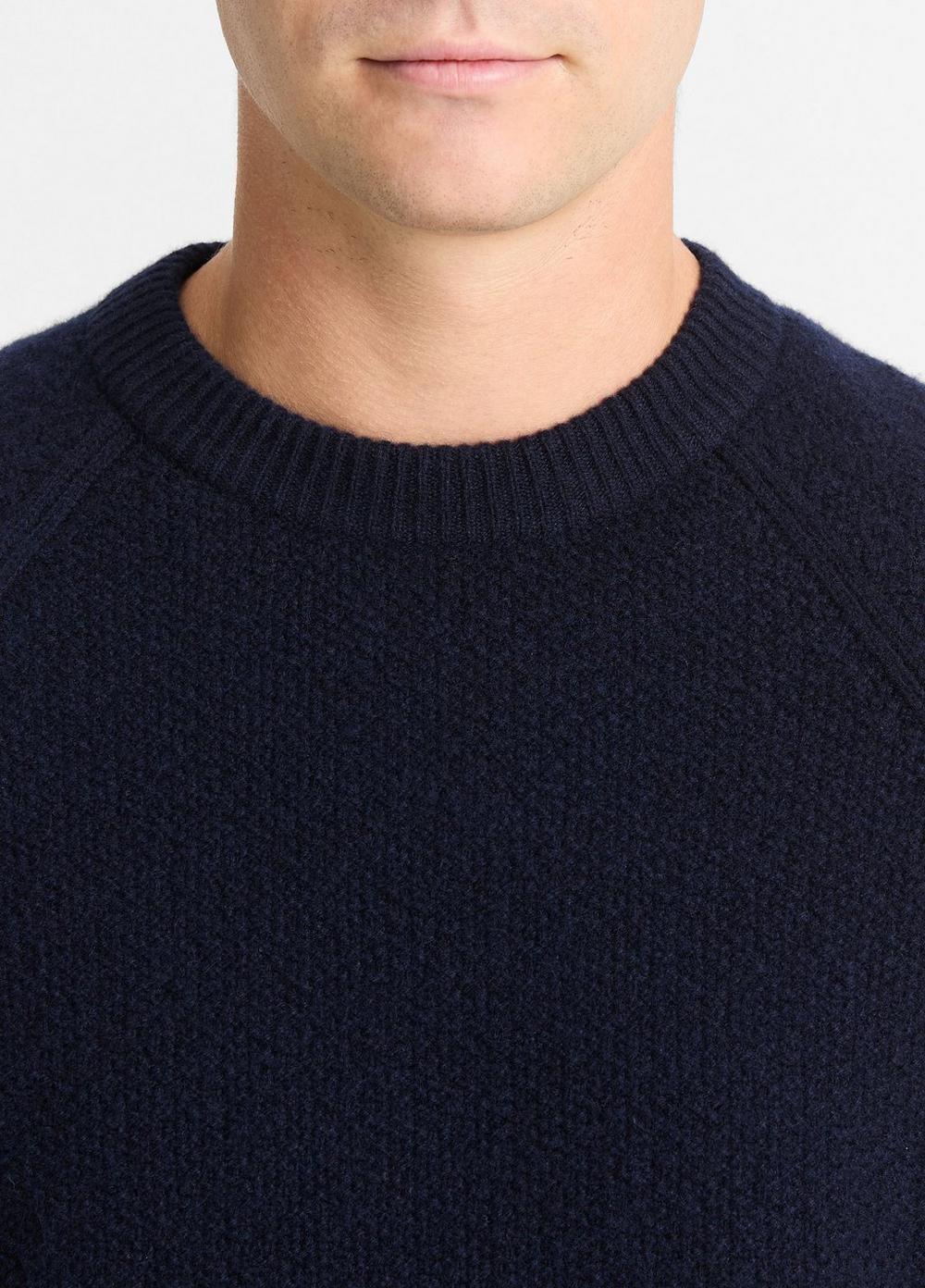 Mens Micro-boucl Wool-Cashmere Sweater, Coastal Blue, Size L Vince Product Image