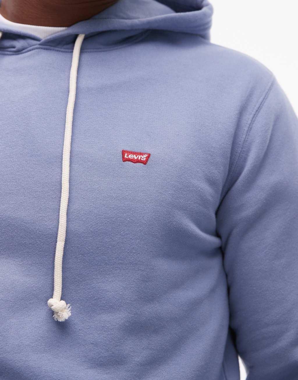 Levi's The Original batwing logo hoodie in light blue Product Image