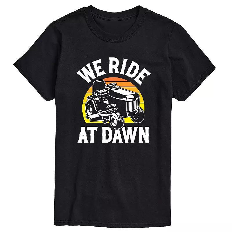 Big & Tall We Ride At Dawn Mower Graphic Tee, Men's, Size: Large Tall, Black Product Image