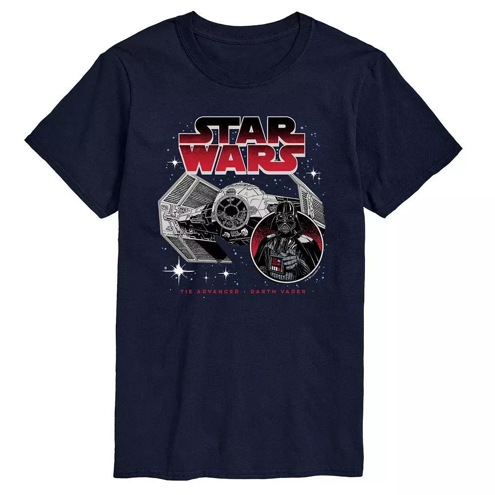Big & Tall Star Wars Tie Advanced Darth Vader Short Sleeve Graphic Tee, Men's,  Product Image