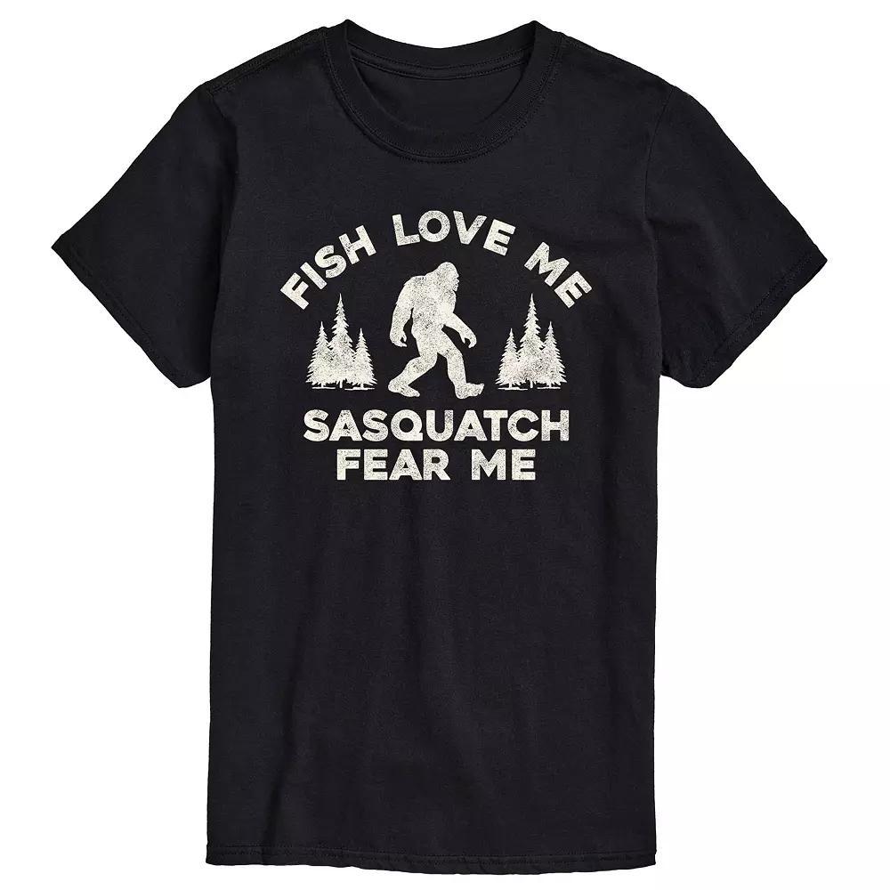 Men's Sasquatch Fear Me Fish Love Me Graphic Tee,  Product Image