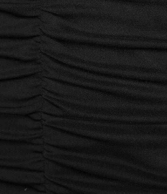 Honey and Rosie Tank Strap V-Neckline Fitted Midi Shirred Dress Product Image