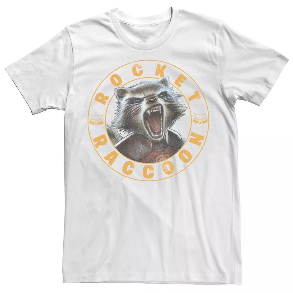 Men's Marvel Gaurdians of The Galaxy Rocket Raccoon Snarling Portrait Tee,  Product Image