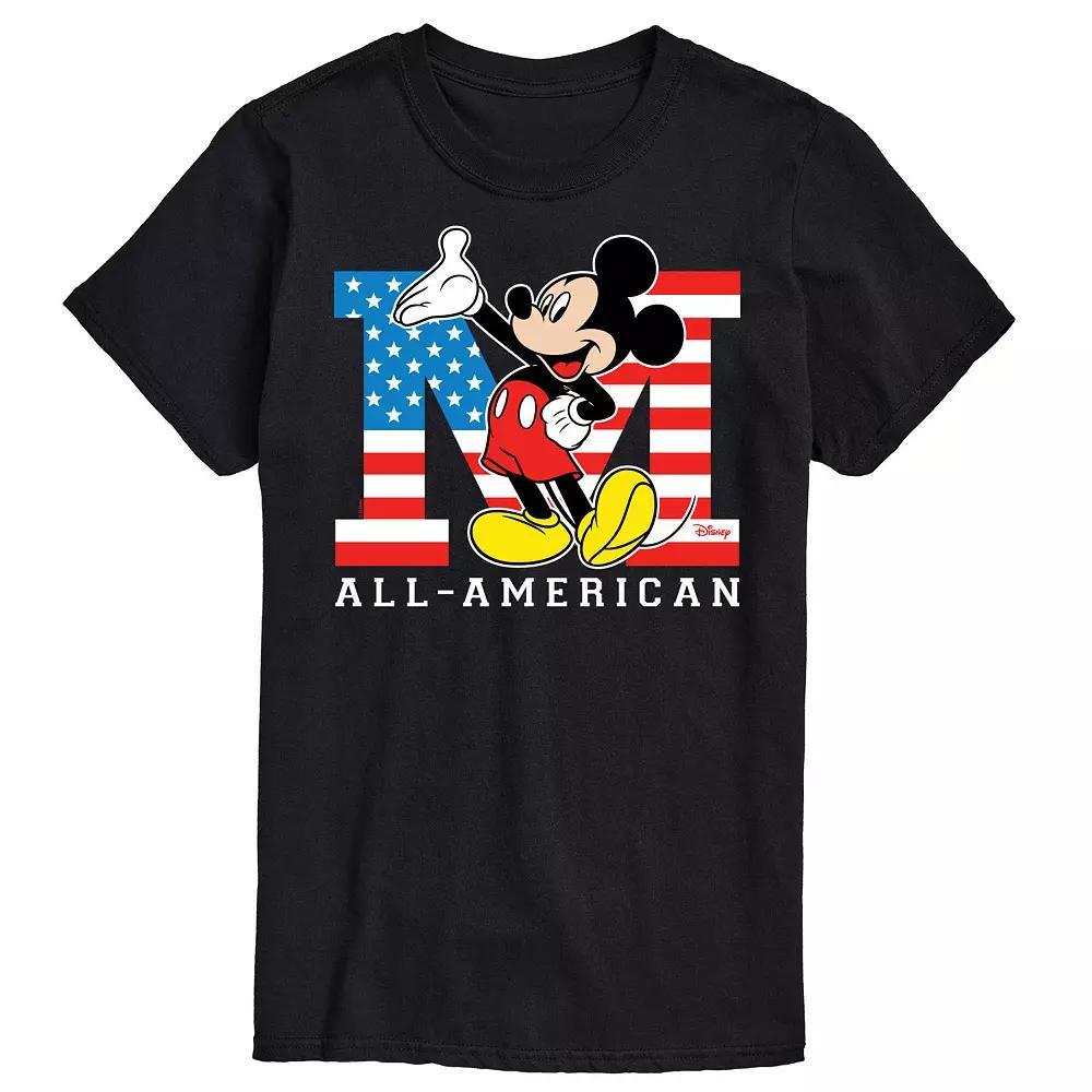 Disney's Mickey Mouse Big & Tall All American Graphic Tee, Men's, Size: 4XB, Gray Product Image