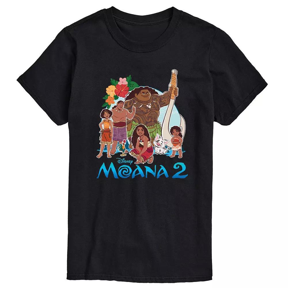 Disney's Moana 2 Big & Tall Group Graphic Tee, Men's, Size: 4XL Tall, Black Product Image