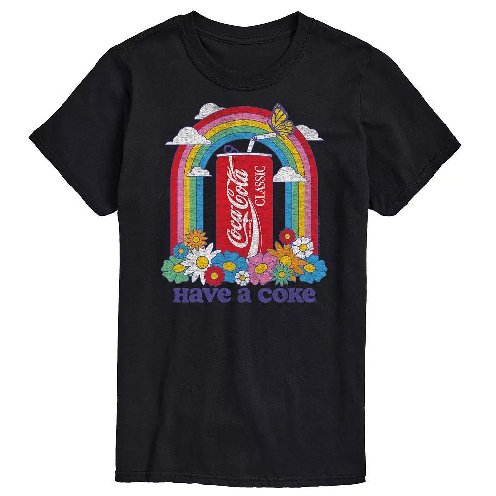 Men's Coca-Cola Have A Coke Rainbow Graphic Tee, Size: 3XL Tall, Black Product Image