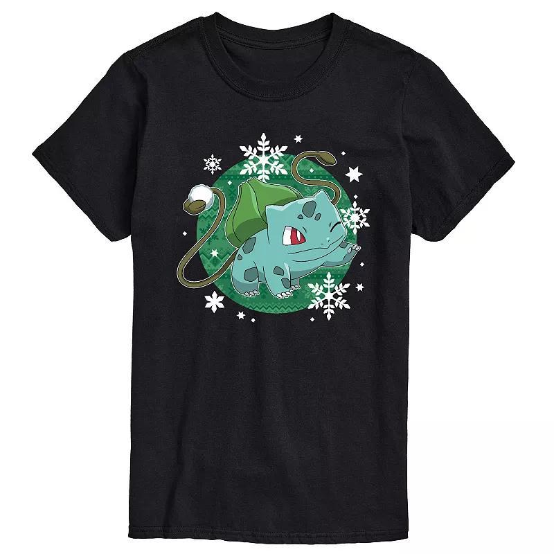 Big & Tall Pokemon Bulba Snowball Graphic Tee, Men's, Size: 4XL Tall, Black Product Image